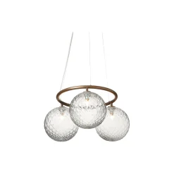 Miira 3 Circular Pendant, dark bronze/optic clear