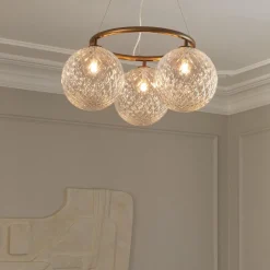 Miira 3 Circular Pendant, dark bronze/optic clear