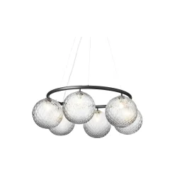 Miira 6 Circular Pendant, rock grey/optic clear