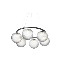 Miira 6 Circular Pendant, rock grey/optic clear