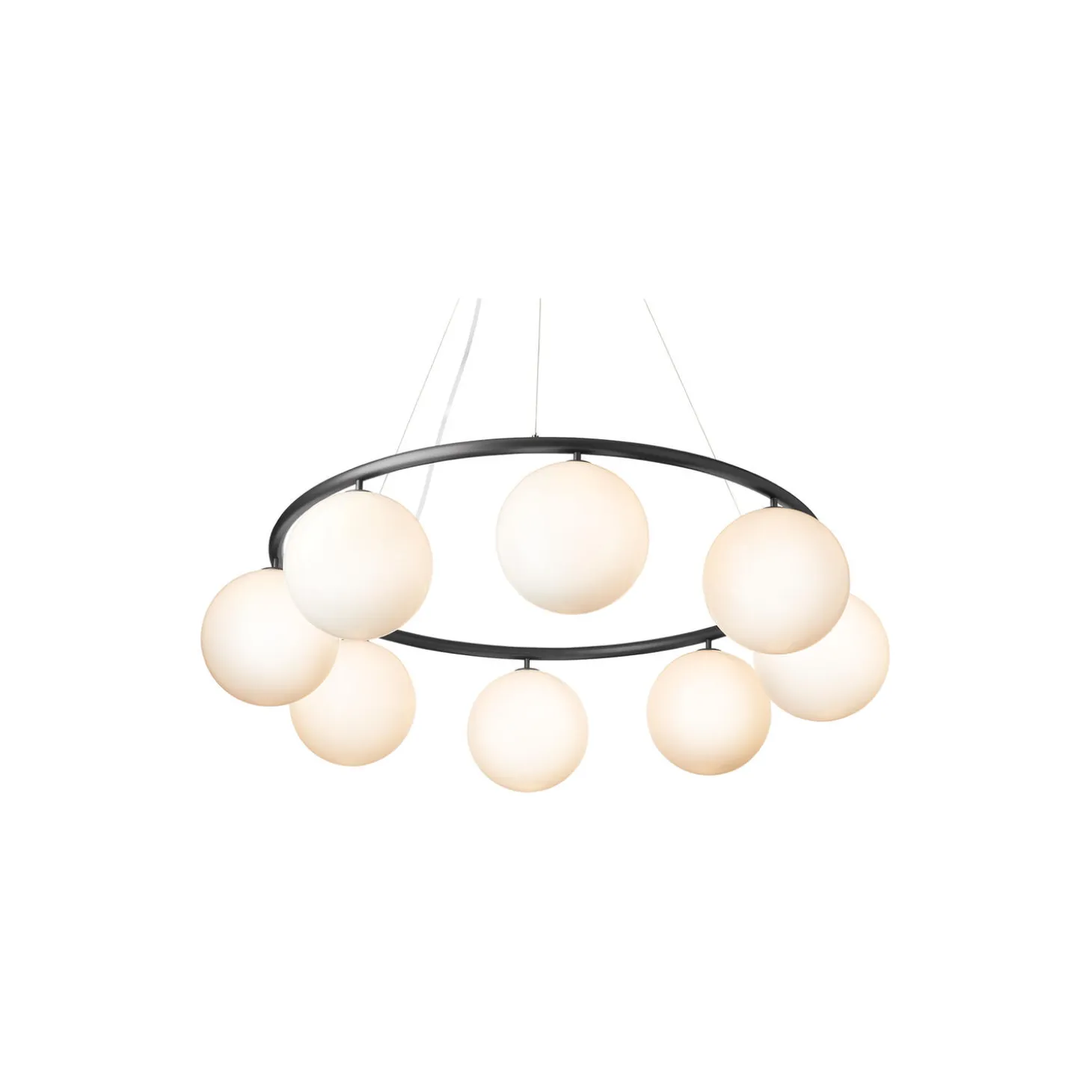 Miira 8 Circular Pendant, rock grey/opal