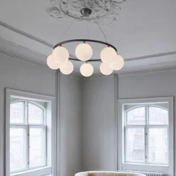 Miira 8 Circular Pendant, rock grey/opal
