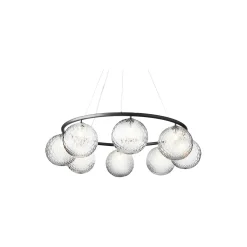 Miira 8 Circular Pendant, rock grey/optic clear