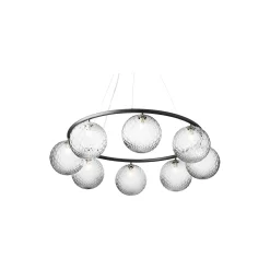 Miira 8 Circular Pendant, rock grey/optic clear