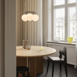 Miira 3 Circular Pendant, rock grey/opal