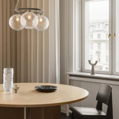 Miira 3 Circular Pendant, rock grey/optic clear