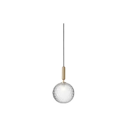 Miira 1 Large Pendant, brass/optic clear