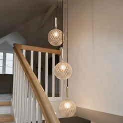 Miira 3 Large Pendant, brass/optic clear