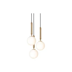 Miira 3 Pendant, brass/opal white