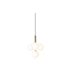 Miira 4 Pendant, brass/opal white