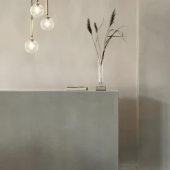 Miira 3 Pendant, brass/optic clear