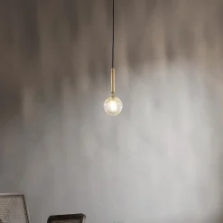 Miira 1 Pendant, brass/optic clear