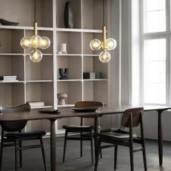 Miira 4 Pendant, brass/optic clear