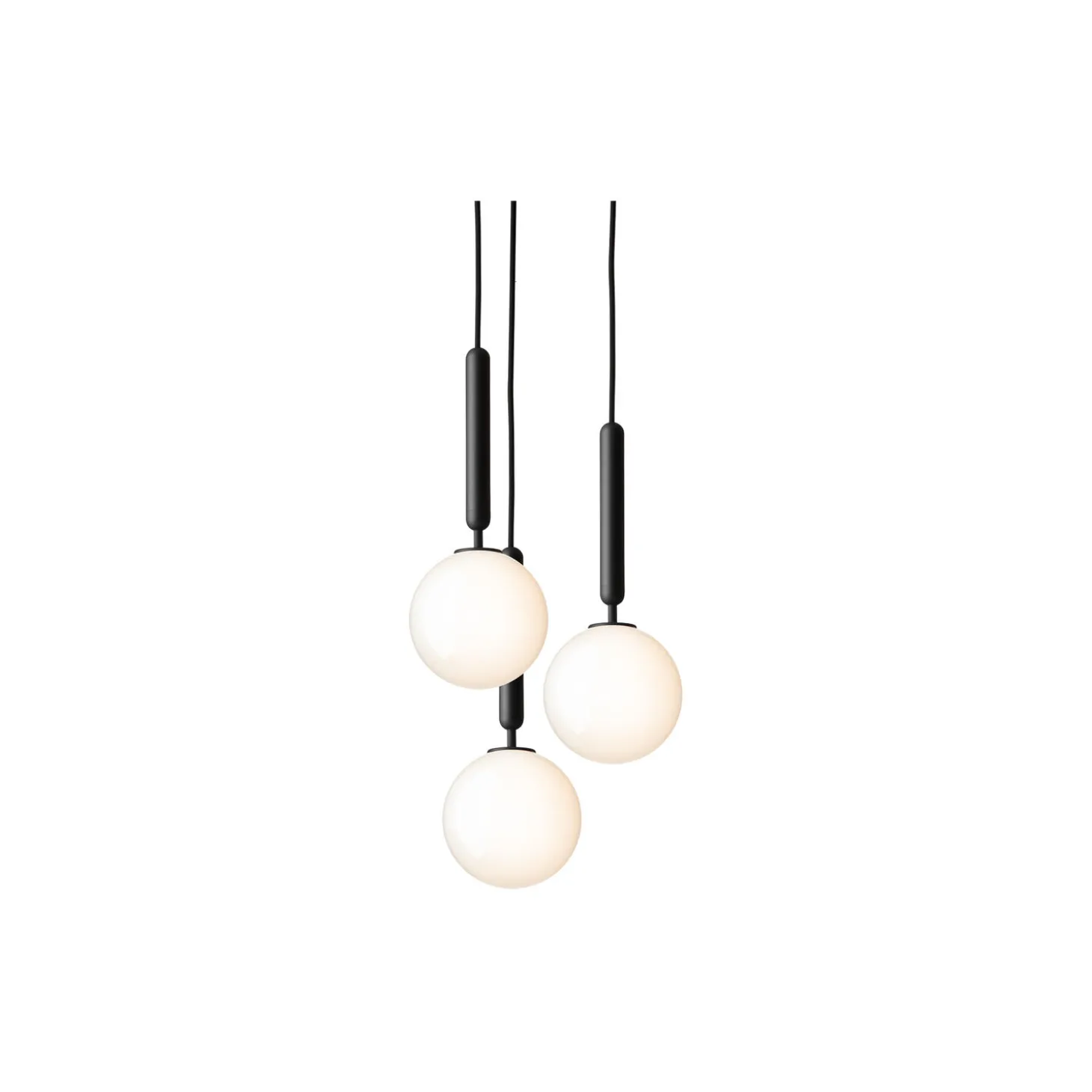 Miira 3 Pendant, rock grey/opal white