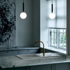 Miira 1 Pendant, rock grey/opal