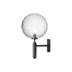Miira Outdoor Wall Lamp, black/optic clear