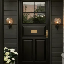 Miira Outdoor Wall Lamp, black/optic clear