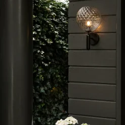 Miira Outdoor Wall Lamp, black/optic clear