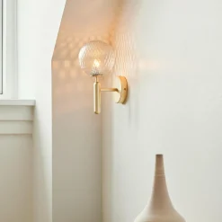 Miira Wall Lamp, brass/optic clear