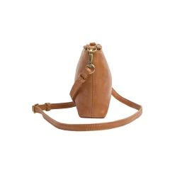 MikalaMBG Crossbody Bag Soft Vintage, tan w/br. gold