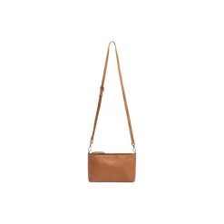 MikalaMBG Crossbody Bag Soft Vintage, tan w/br. gold