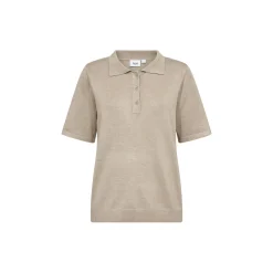 MilaSZ Polo SS Pullover, plaza taupe melange