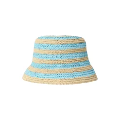 MILEY Raffia Hat, blue/creme