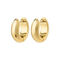 MINE Chunky Huggie Hoops, gold plated