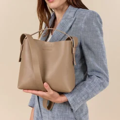 MINI CITY Shoulder Bag, stone