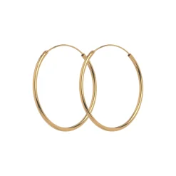 Mini Plain Hoop øreringe, guld