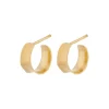 Mini Saga øreringe, guld