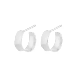 Mini Saga øreringe, sølv