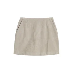Mini Skirt Corduroy, silver