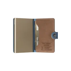 Miniwallet, indigo 3/sand