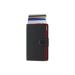 Miniwallet, matte black/red