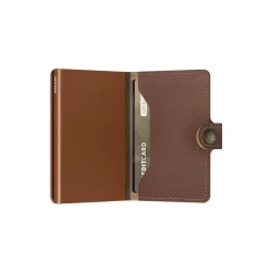Miniwallet, saffiano caramel