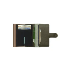 Miniwallet, saffiano olive