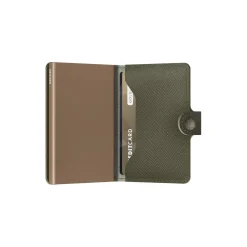 Miniwallet, saffiano olive