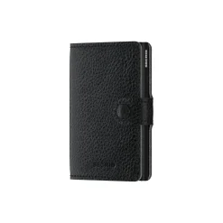 Miniwallet, vegetable tanned black/black