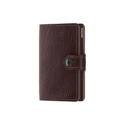 Miniwallet, vegetable tanned espresso/brown