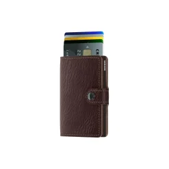 Miniwallet, vegetable tanned espresso/brown