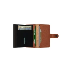 Miniwallet, vegetable tanned espresso/brown