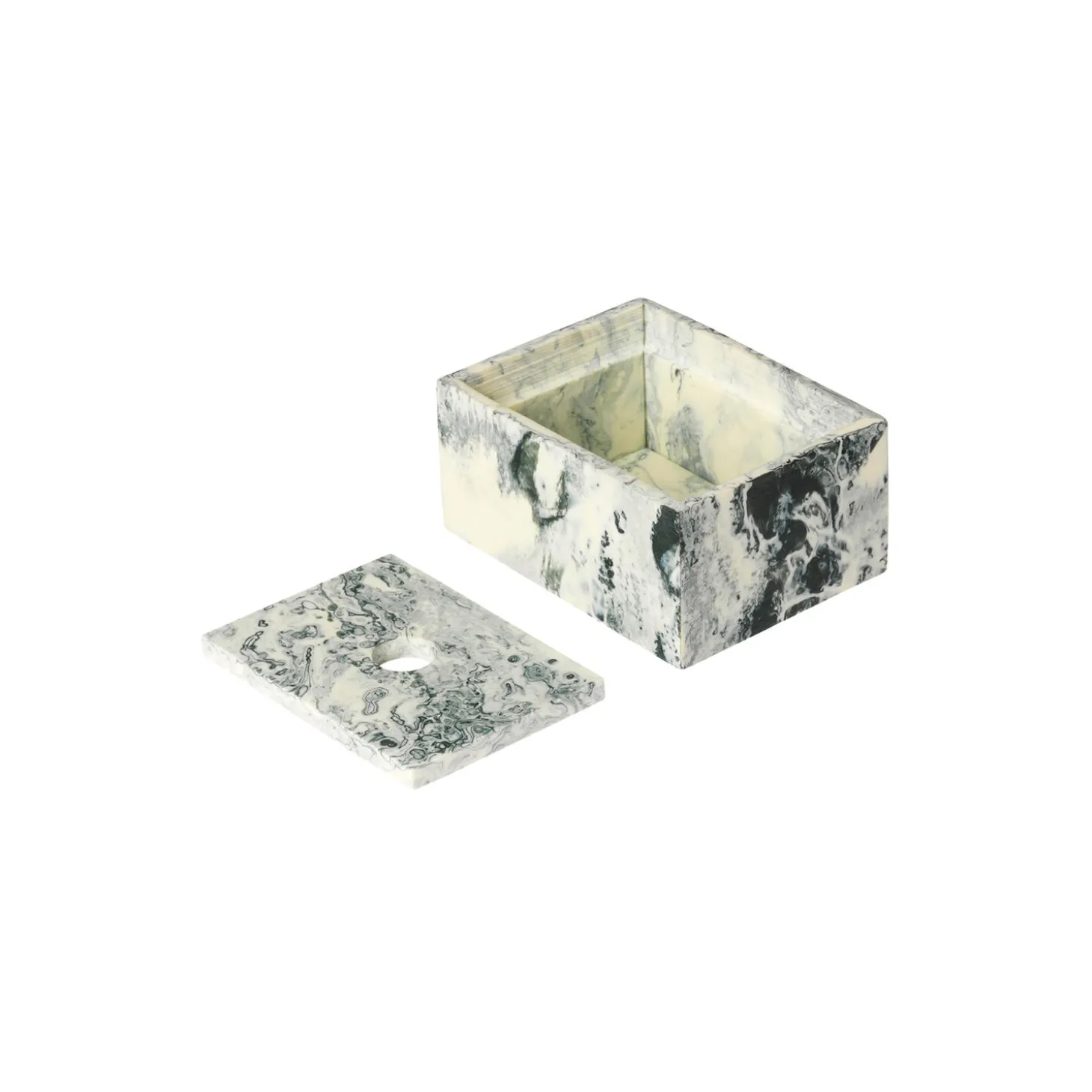 Mist Box 7,5x10, emerald off-white