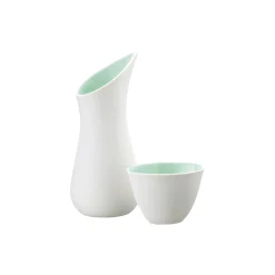Mælk/sukkersæt, hvid/mint