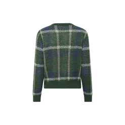 MoanaSZ Cardigan, botanical naval plaid