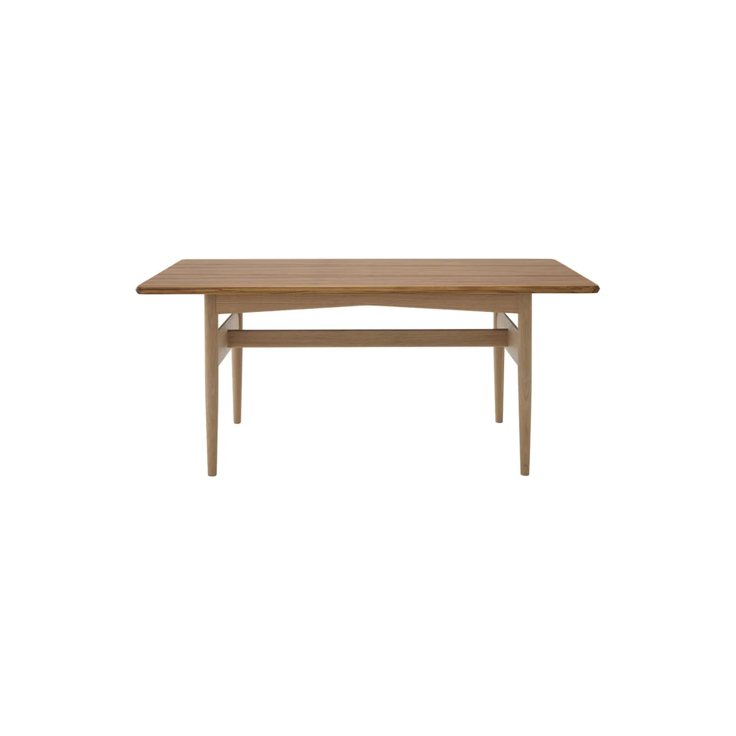 Model 107 sofabord, eg/hvidolieret