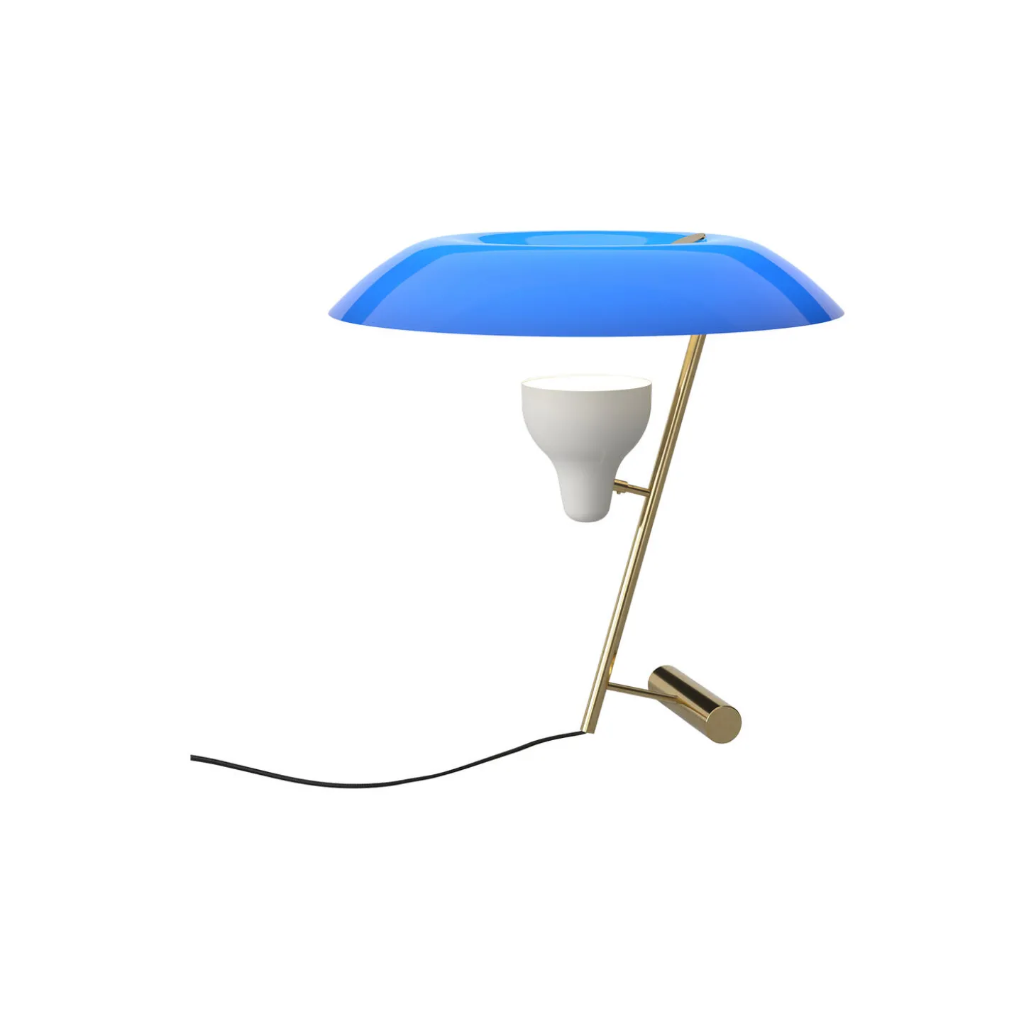 Model 548 Table Lamp, azure/polished brass