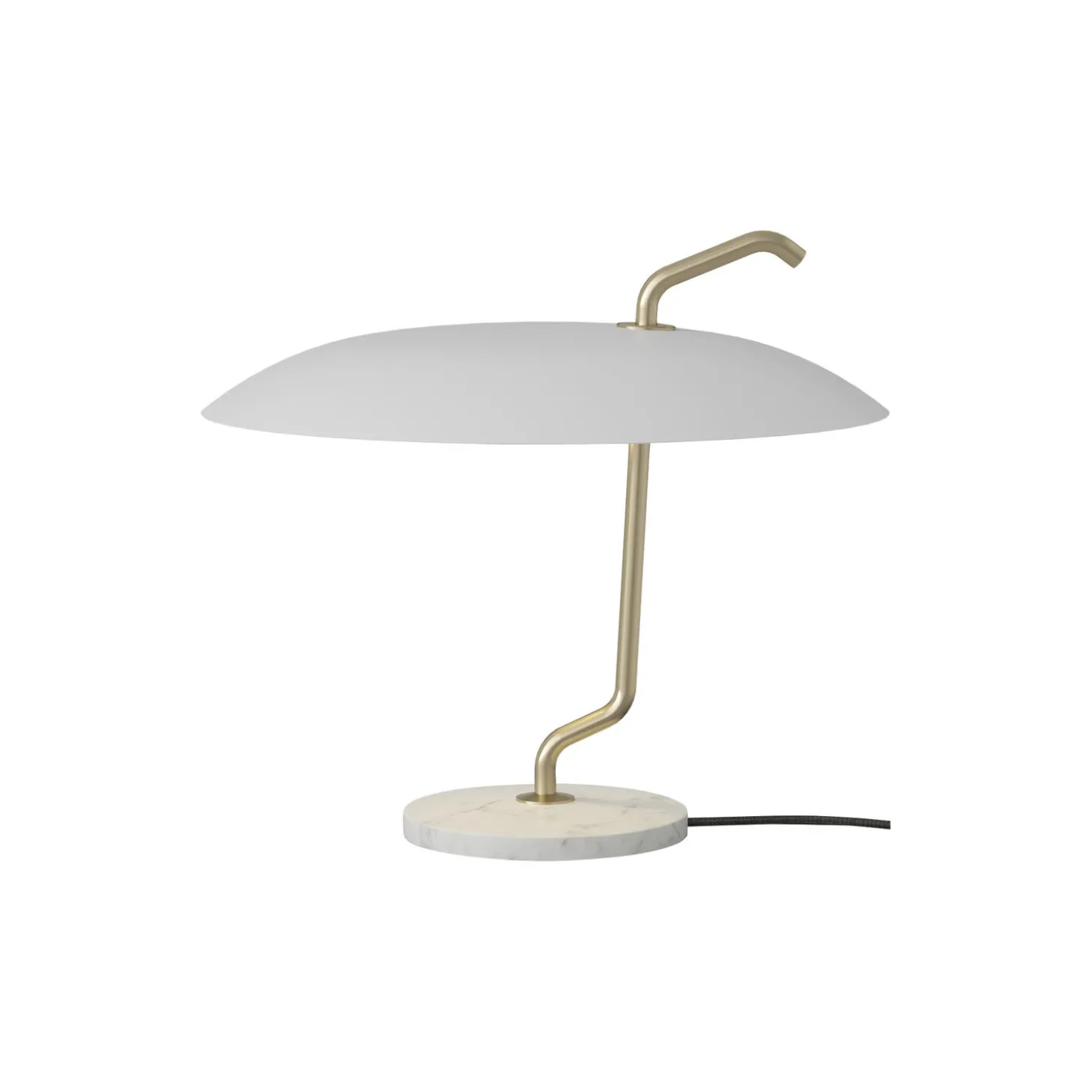 Model 537 Table Lamp, brass/white/white