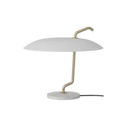 Model 537 Table Lamp, brass/white/white