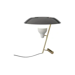 Model 548 Table Lamp, grey/polished brass